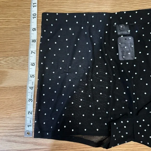 NWT Bear Dance Black Mesh Rhinestone Shorts - Picture 7 of 7